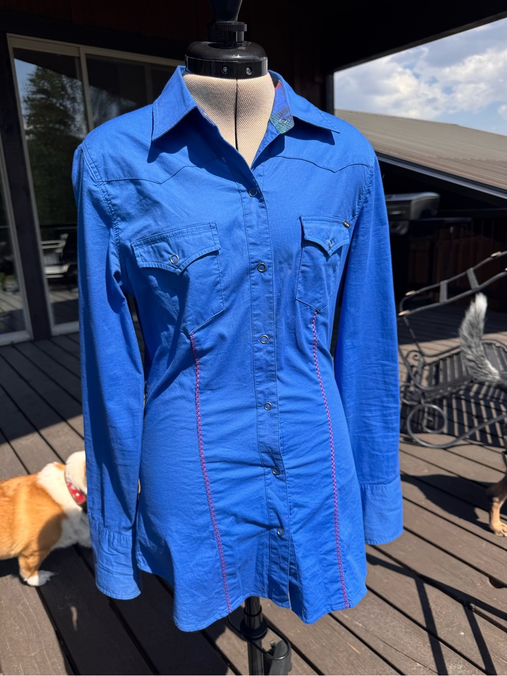 XS Women’s Blue Tin Haul Button Down